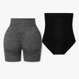 Combo de 3 cinturones y 1 pantalón corto de yoga negro.